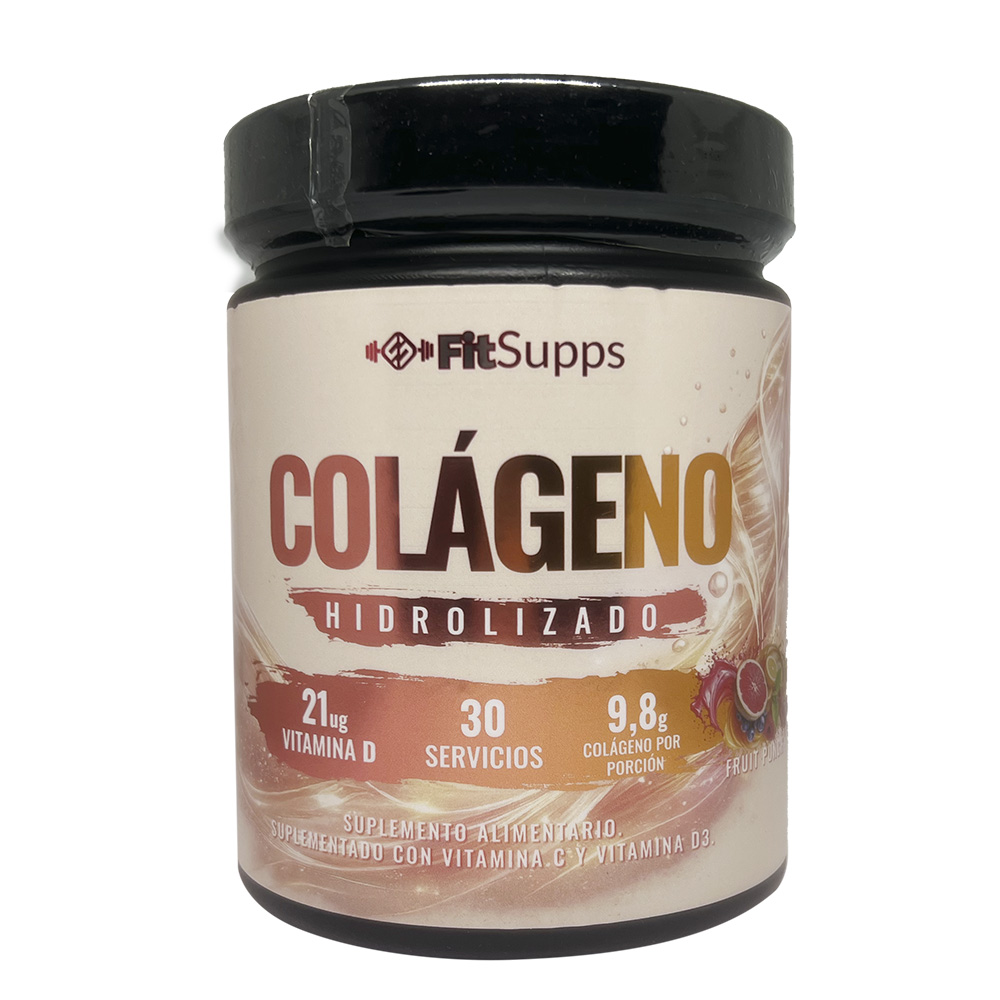 colagenofitsupps Colágeno Hidrolizado FitSupps Fruit Punch con Vitamina C y D3 - Imagen 1