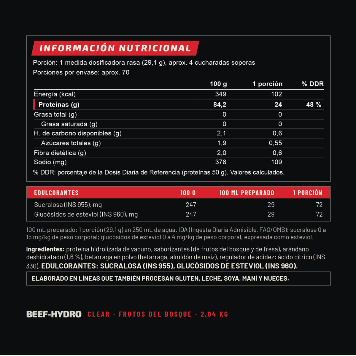 BEEF-HYDRO – HYDROLYZED BEEF PROTEIN | INNOVATIVE FIT - Imagen 3